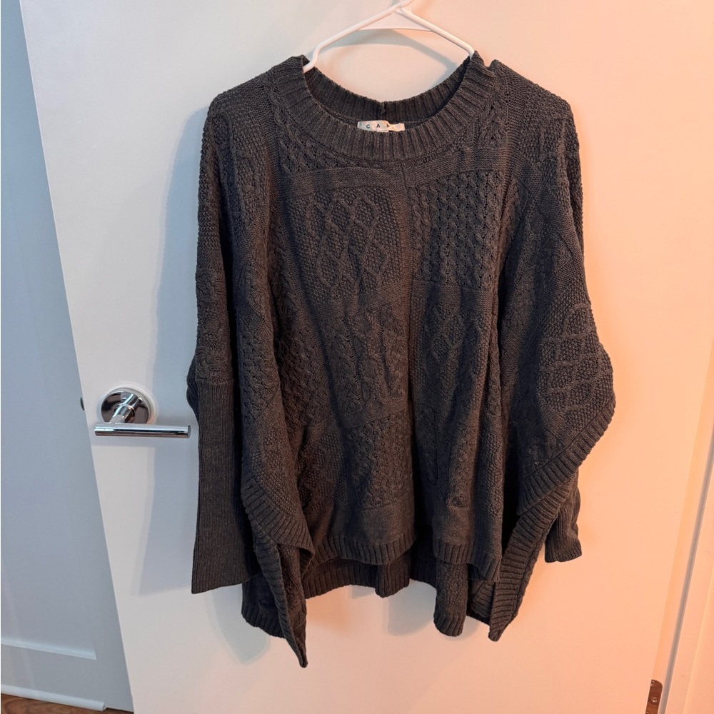 CAbi Charcoal Knit Sweater